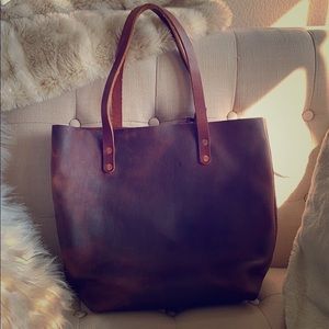 KMM & Co Brown Tote Leather Purse